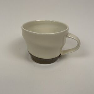 2013 Starbucks Cream and Metallic Bronze Swirl 12 oz. Coffee Cup Mug